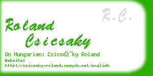 roland csicsaky business card